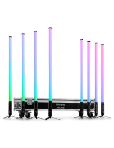 SET DE TUBOS LED ZELOS RGBW PARA INTERIOR Y EXTERIOR, 8 UNIDADES