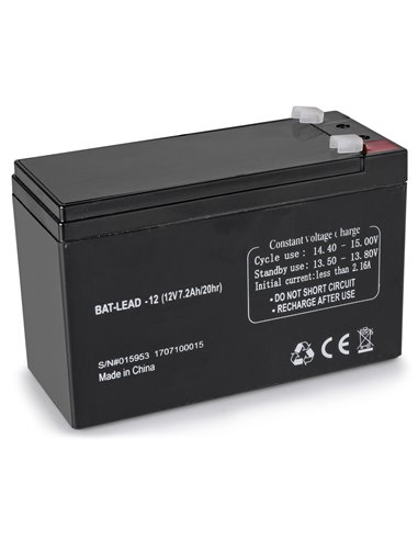 BATERIA RECARGABLE DE PLOMO 12V 7.2AH