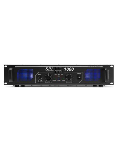 SKYTEC, AMPLIFICADOR 2X 500W CON ECUALIZADOR - SPL1000EQ
