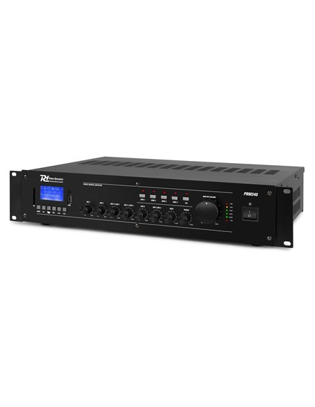 PRM240 MEZCLADOR AMPLIFICADOR 100V 6 CANALES 4-ZONAS 240W