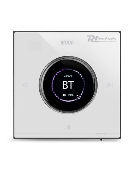 POWERLINE B100W AMPLIFICADOR EMPOTRABLE BT/LCD BLANCO