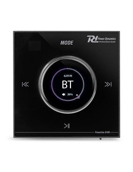 POWERLINE B100B AMPLIFICADOR EMPOTRABLE BT/LCD NEGRO