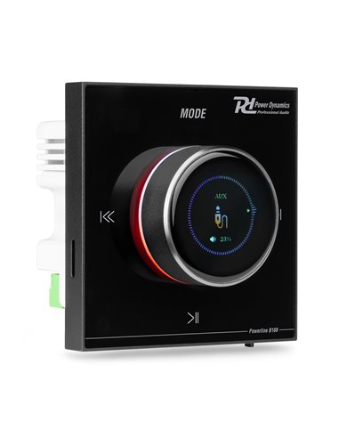 POWERLINE B100B AMPLIFICADOR EMPOTRABLE BT/LCD NEGRO