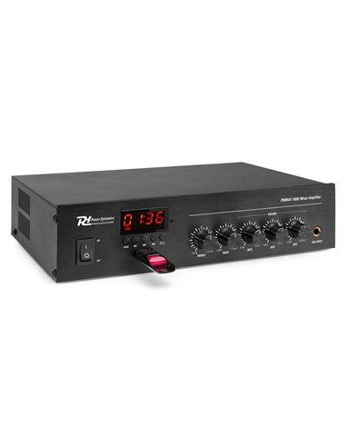 PDM45 MEZCLADOR – AMPLIFICADOR 100V CON BT Y REPRODUCTOR MEDIA 45W