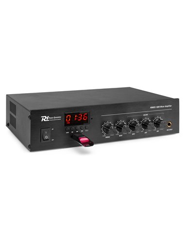 PDM25 MEZCLADOR – AMPLIFICADOR 100V CON BT Y REPRODUCTOR MEDIA 25W