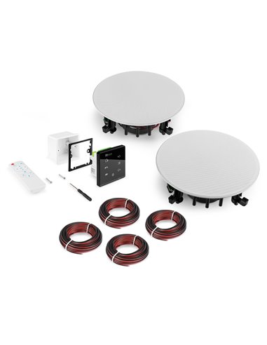 POWERLINE A50BSET CONJUNTO AMPLIFICADOR PARA EMPOTRAR EN PARED CON 2 ALTAVOCES DE TECHO