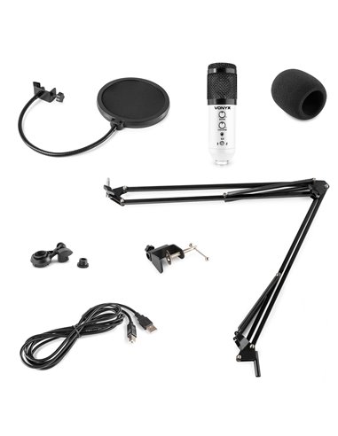 CMS320W KIT DE MICRÓFONO ESTUDIO USB BLANCO CON ECHO