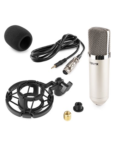 CM400 MICROFONO DE ESTUDIO DE CONDENSADOR PLATA