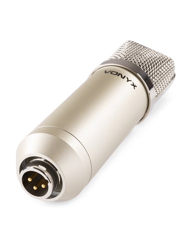 CM400 MICROFONO DE ESTUDIO DE CONDENSADOR PLATA