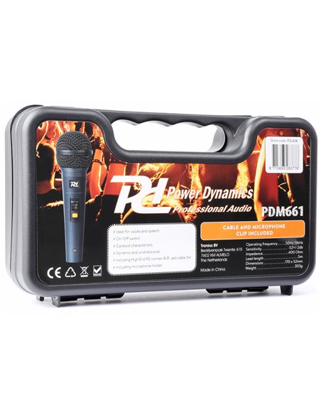 PDM661 MICROFONO DINAMICO EN CAJA TRANSPORTE