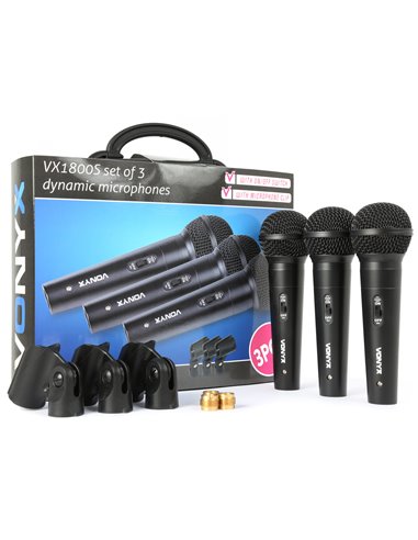 VX1800S MICROFONO DINAMICO SET 3PCS
