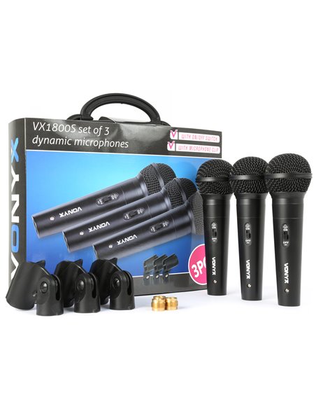 VX1800S MICROFONO DINAMICO SET 3PCS