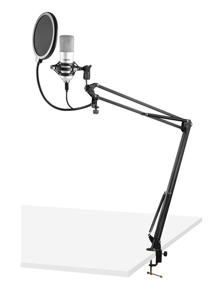 CMS300S MICRÓFONO DE ESTUDIO SET USB PLATA