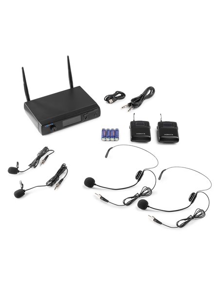 WM62B MICRÓFONO INALÁMBRICO UHF 16CH CON 2 PETACAS