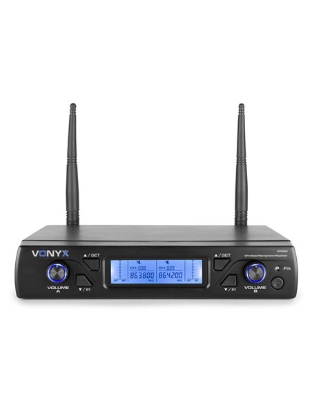 WM62B MICRÓFONO INALÁMBRICO UHF 16CH CON 2 PETACAS