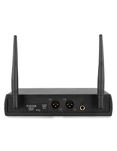 WM62 MICRÓFONO INALÁMBRICO UHF 16CH CON 2 MICRÓFONOS DE MANO