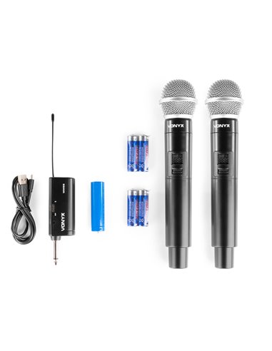 WM552 MICRÓFONO INALÁMBRICO UHF DUAL PLUG-AND-PLAY