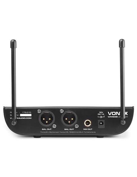 WM82C MICRÓFONO INALÁMBRICO DIGITAL UHF DE 2 CANALES CON BOLSILLO Y CUERPO