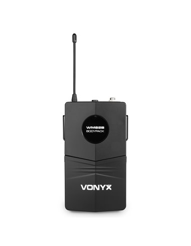 WM82C MICRÓFONO INALÁMBRICO DIGITAL UHF DE 2 CANALES CON BOLSILLO Y CUERPO