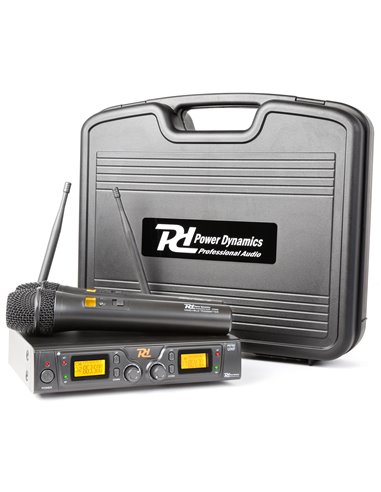 PD782 MICROFONO INALAMBRICO UHF 2X 8 CANALES CON 2 MICRÓFONOS