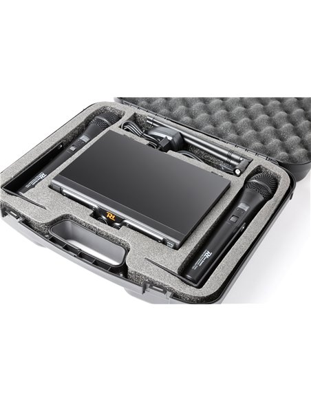 PD782 MICROFONO INALAMBRICO UHF 2X 8 CANALES CON 2 MICRÓFONOS