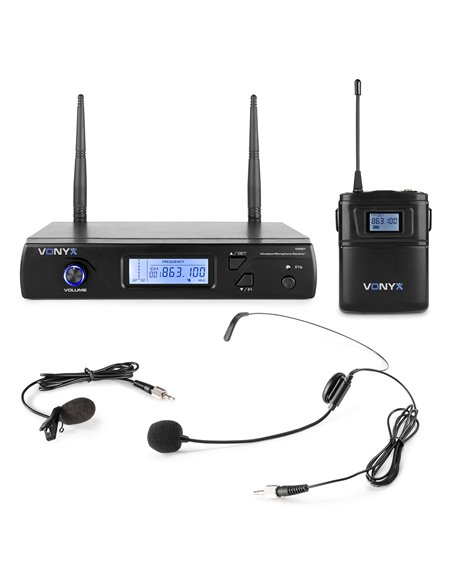 WM61B MICRÓFONO INALÁMBRICO UHF 16CH CON PETACA TRANSMISORA