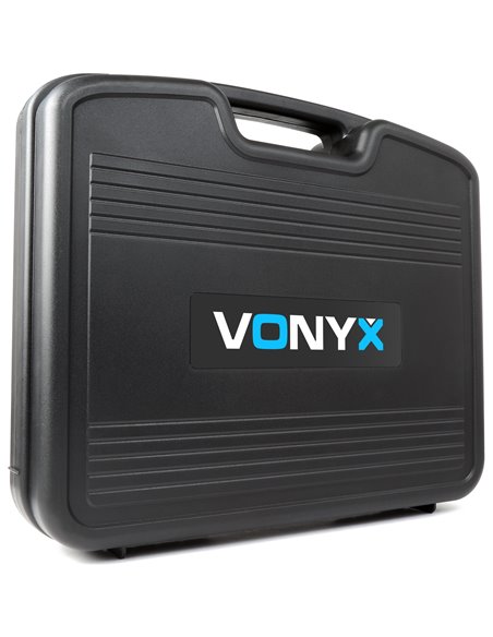 WM522 MICROFONO INALAMBRICO VHF 2 CANALES CON 2 MICROS DE MANO