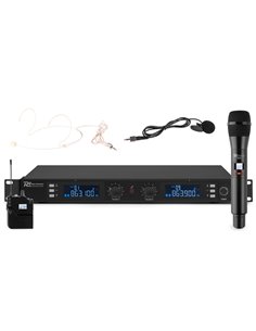 PD632C 2X 20 CANALES DIGITAL UHF MICROFONO INALAMBRICO COMBI