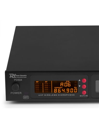 PD504B MICROFONO INALAMBRICO DE 4X 50 CANALES UHF CON 4 MICROFONOS DE CABEZA