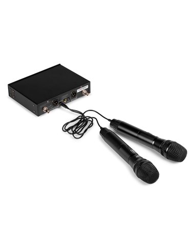 PD522 SET DE MICRÓFONO INALÁMBRICO UHF CON 2 MICRÓFONOS DE MANO