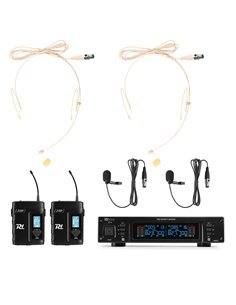 D220B MICRÓFONO INALÁMBRICO DE PETACA UHF 2X 80-CANALES, SISTEMA TRUE DIVERSITY