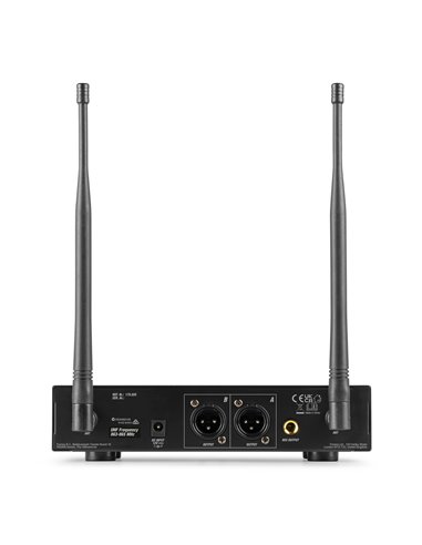 D220B MICRÓFONO INALÁMBRICO DE PETACA UHF 2X 80-CANALES, SISTEMA TRUE DIVERSITY