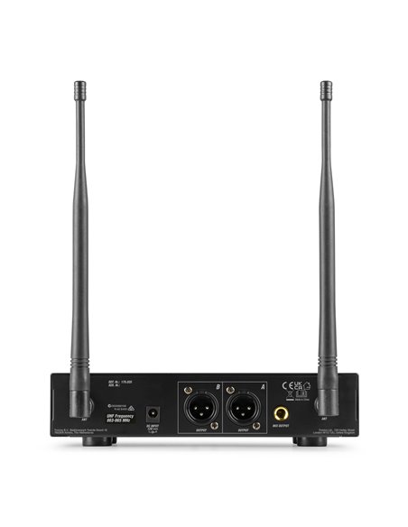 D220B MICRÓFONO INALÁMBRICO DE PETACA UHF 2X 80-CANALES, SISTEMA TRUE DIVERSITY