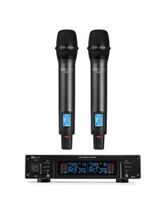 PD220 MICRÓFONO INALÁMBRICO DE MANO UHF 2X 80-CANALES, SISTEMA TRUE DIVERSITY