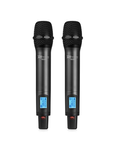 PD220 MICRÓFONO INALÁMBRICO DE MANO UHF 2X 80-CANALES, SISTEMA TRUE DIVERSITY