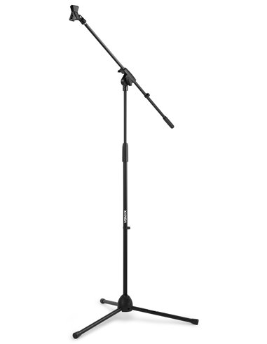 MS10 PIE DE MICROFONO CON PERTIGA, ALTURA 1.6M, NEGRO