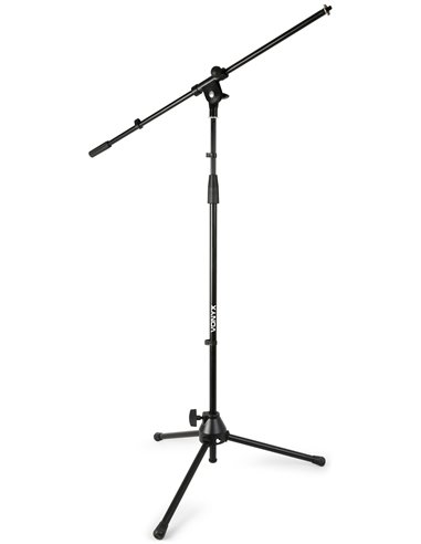 MS10 PIE DE MICROFONO CON PERTIGA, ALTURA 1.6M, NEGRO