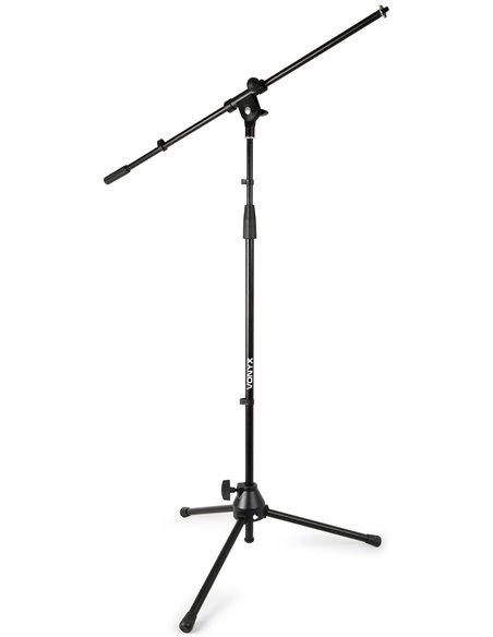 MS10 PIE DE MICROFONO CON PERTIGA, ALTURA 1.6M, NEGRO