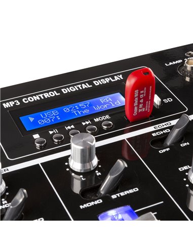 STM-3007 MEZCLADOR 6 CANALES SD/USB/MP3/LED/BT 19"