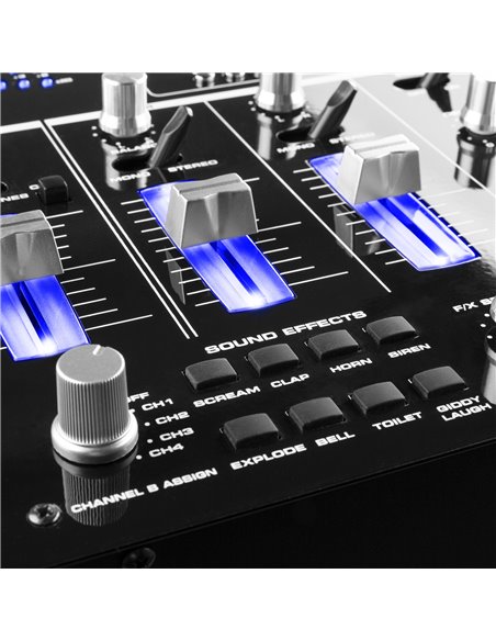 STM-3007 MEZCLADOR 6 CANALES SD/USB/MP3/LED/BT 19"