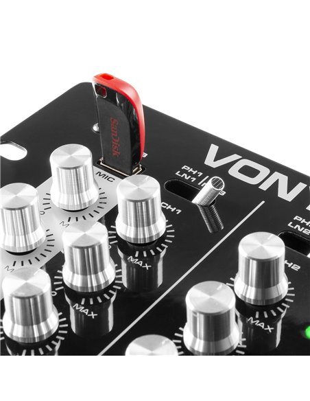 STM-2300 MEZCLADOR DE 2 CANALES USB/MP3