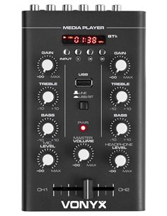 STM500BT MEZCLADOR 2 CANALES, BT, MP3, DISPLAY 2