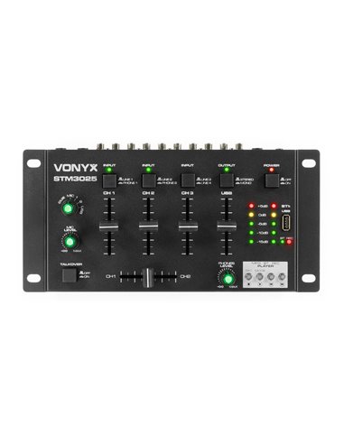 STM3025, MEZCLADOR 7CANALES USB MP3 BT