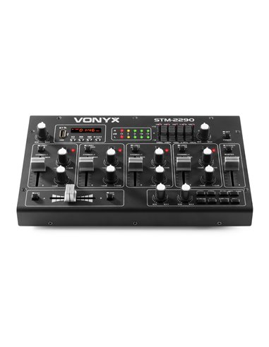 STM2290 MEZCLADOR DE 6 CANALES CON EFECTOS USB/MP3/BT