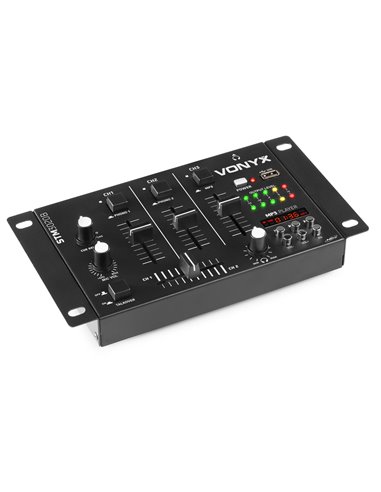 STM-3020B MEZCLADOR DE 6 CANALES CON USB/MP3 - NEGRO
