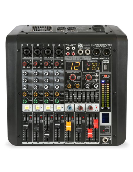 PDM-M404A MEZCLADOR DIRECTO AMPLIFICADO 4 CANALES