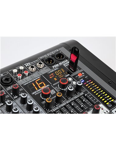 PDM-M404A MEZCLADOR DIRECTO AMPLIFICADO 4 CANALES