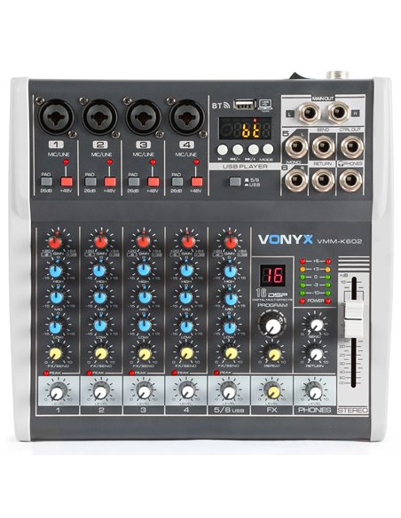 VMM-K602 MEZCLADOR DE DIRECTO 6 CANALES CON DSP