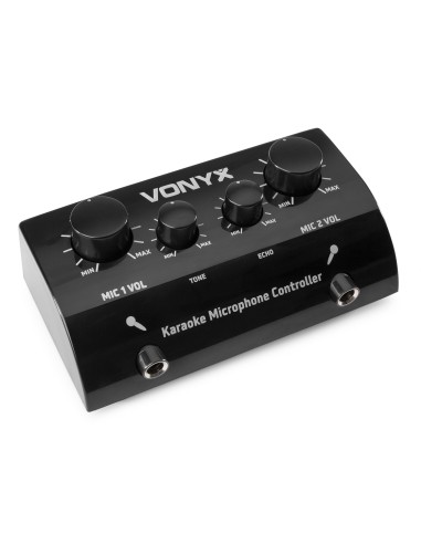 AV430B CONTROLADOR MICRÓFONOS KARAOKE NEGRO
