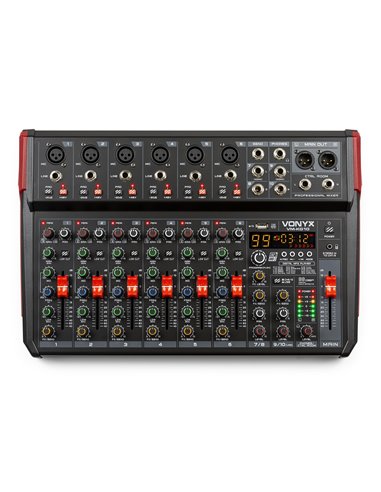 VM-KG10 MEZCLADOR PARA MÚSICA 10 CANALES BT/DSP/USB GRABACIÓN
